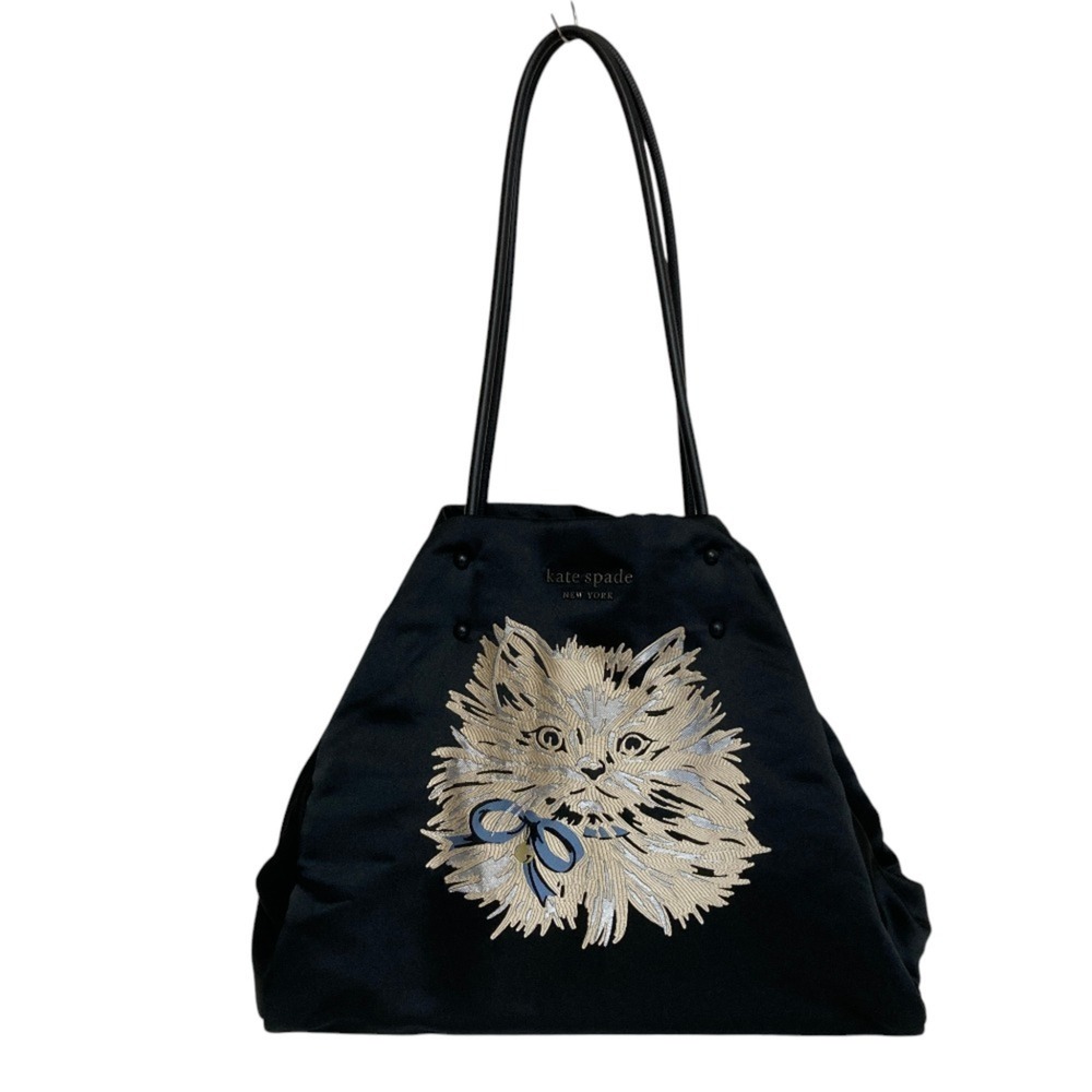 Kate Spade New York Everything Puffy Cat Large Tote Bag, Black, Women's